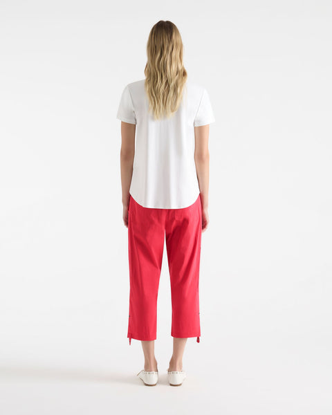 Mela Purdie Studio Tee Matt Jersey White & Geranium